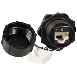 Индустриальный модуль Keystone, RJ45, cat.6, STP, 180 градусов, IP68